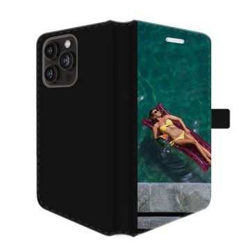 iPhone 15 Pro Max - Husă Portofel (Print Frontal) Personalizată