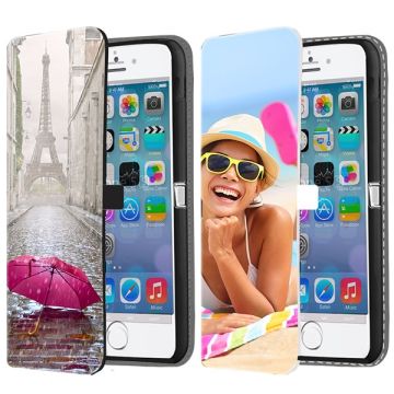 iPhone 5(S) en SE(2016) - Husă Portofel (Print Frontal) Personalizată