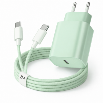 Incarcator - Incarcator Rapid USB-C 20W - Verde mentă