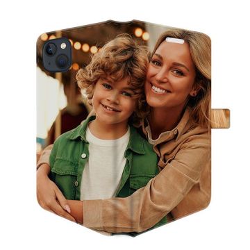 iPhone 15 Plus - Husă Portofel (Print Complet) Personalizată