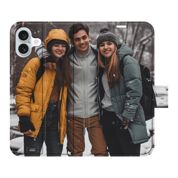 iPhone 16 Plus - Husă Portofel (Print Complet) Personalizată